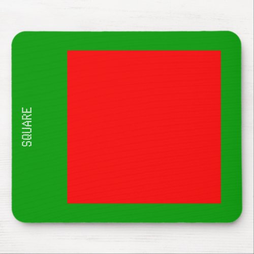 Square _ Red and Green Mouse Pad