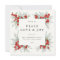 Square Red Berries Border Peace Love + Joy Holiday