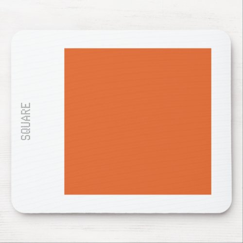 Square _ Red Brown with White Mouse Pad