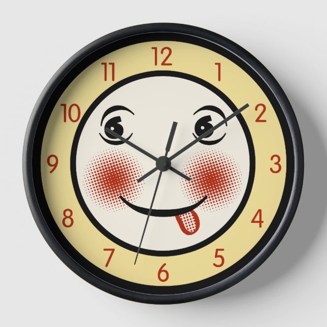 Square Retro Clock Face (Front)