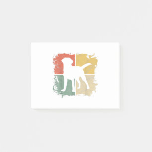 Square Retro Labrador Owner Gift Golden Black Lab Post-it Notes