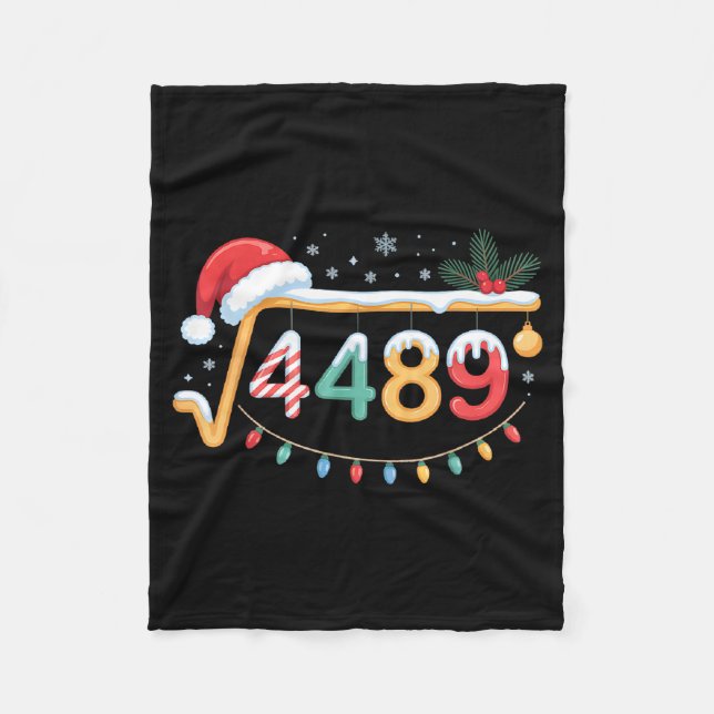 Square Root 4489 Funny 67 Meme Math Teacher 6 7 Ch Fleece Blanket (Front)