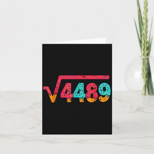 Square Root 4489 Slang Math Teacher Six Seven 6 7  Card (Front)