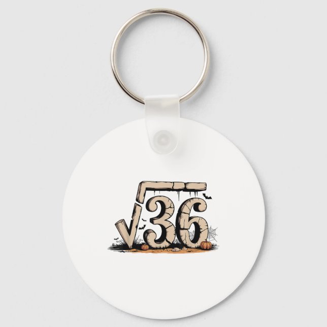 Square Root 67 Meme 6 7 Gen Alpha Halloween Six Se Keychain (Front)