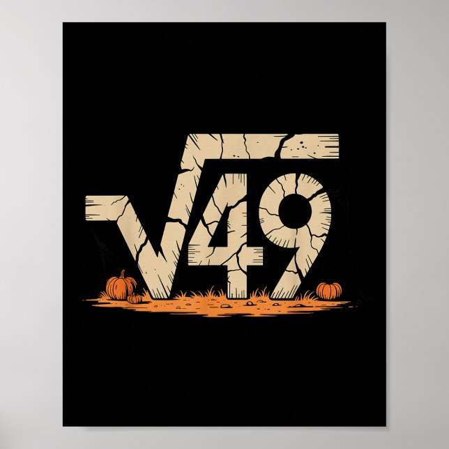 Square Root 67 Meme 6 7 Gen Alpha Halloween Six Se Poster (Front)