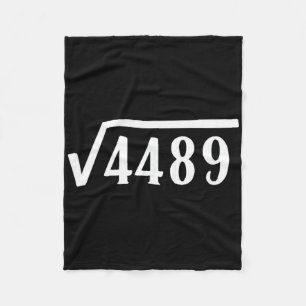 Square Root 67 Year Old Gift Funny Teacher 67th Bi Fleece Blanket