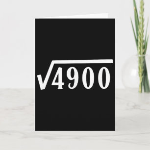 Square Root 70 Year Old Gift Funny Teacher 70th Bi Card