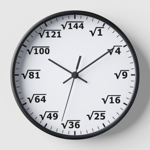 Square Root Clock _ Mathematics Math Clock