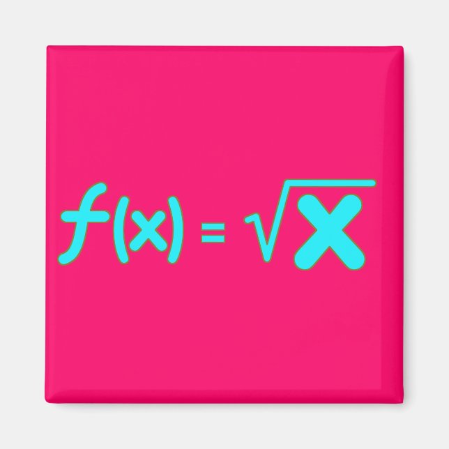 Square Root Function - Math Symbols Magnet (Front)