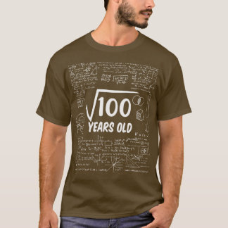 Square Root of 10010th Birthday 10 Years Old Math T-Shirt