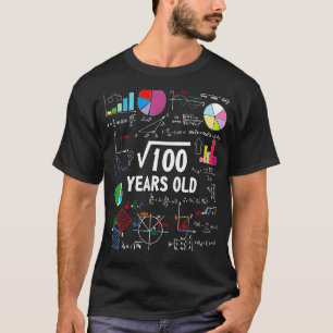 Square Root Of 100 10th Birthday 10 Year Old Love T-Shirt