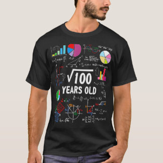 Square Root Of 100 10th Birthday 10 Year Old Love T-Shirt