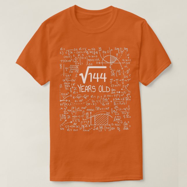 Square Root of 144 12 Years Old 12th Birthday Desi T-Shirt (Design Front)