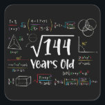 Square Root of 144 12th Birthday 12 Year Old Gifts Sticker<br><div class="desc">Perfect 12 Yrs Old Gift Idea for Kids Square Root Of 144 Years Old. Awesome gift for teen,  children,  daughter,  friends made/ born in 2012,  schoolboy,  son,  youth,  schoolchild,  boy,  kinder,  legend,  girl,  guys,  teenagers on happy 12th Birthday Party</div>