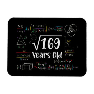 Square Root of 169 13th Birthday 13 Year Old Gifts Magnet
