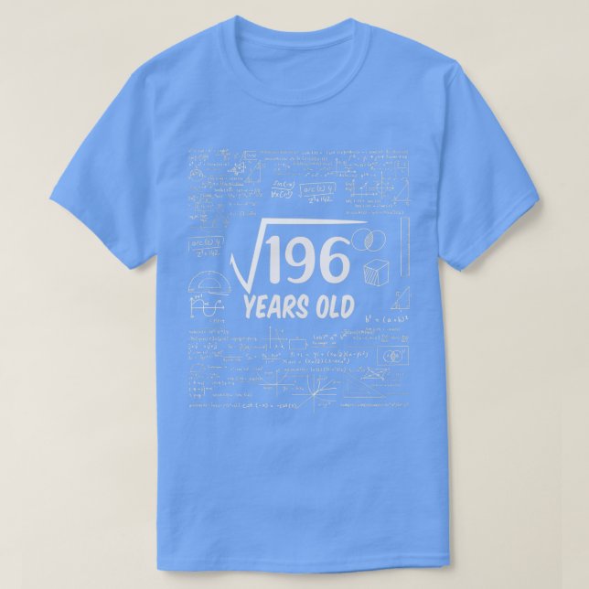 Square Root of 19614th Birthday 14 Years Old Math  T-Shirt (Design Front)