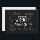Square Root of 196 14th Birthday 14 Year Old Gifts Invitation<br><div class="desc">Perfect 14 Yrs Old Gift Idea for Kids Square Root Of 196 Years Old. Awesome gift for teen,  children,  daughter,  friends made/ born in 2010,  schoolboy,  son,  youth,  schoolchild,  boy,  kinder,  legend,  girl,  guys,  teenagers on happy 14th Birthday Party</div>