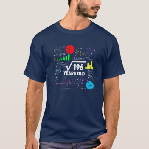 Square Root Of 196 14Th Birthday 14 Year Old Gifts T_Shirt