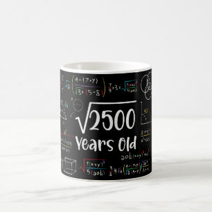 Square Root of 2500 50th Birthday 50 Year Old Gift Coffee Mug