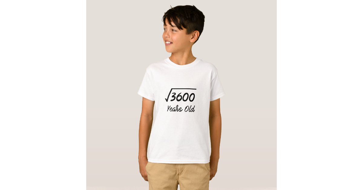 Square Root of 3600 60 yrs years old 60th bday T-Shirt ...