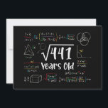 Square Root of 441 21th Birthday 21 Year Old Gifts Invitation<br><div class="desc">Perfect 21 Yrs Old Gift Idea for Kids Square Root Of 441 Years Old. Awesome gift for teen,  children,  daughter,  friends made/ born in 2003,  schoolboy,  son,  youth,  schoolchild,  boy,  kinder,  legend,  girl,  guys,  teenagers on happy 21th Birthday Party</div>