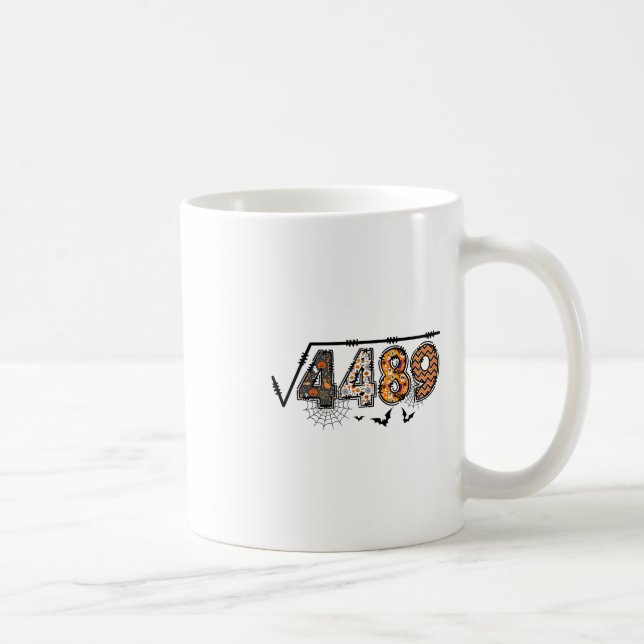 Square Root Of 4489 Funny Halloween 67 Meme Math T Coffee Mug (Right)