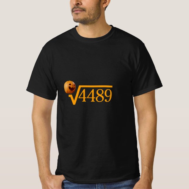 Square Root of 4489 – Math Humor Tee (Front)