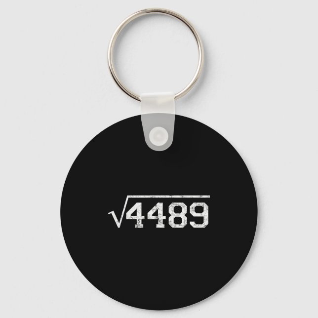 Square Root Of 4489 Slang Math Teacher Six Seven 6 Keychain (Front)