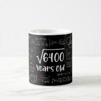 Square Root of 6400 80th Birthday 80 Year Old Gift