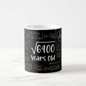 Square Root of 6400 80th Birthday 80 Year Old Gift Coffee Mug