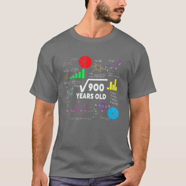 Square Root Of 900 30Th Birthday 30 Year Old Gifts T-Shirt (Front)
