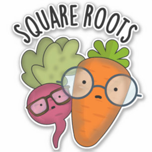 Square Roots Funny Math Pun Sticker