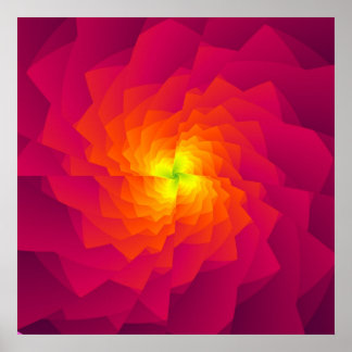 Square Rose Poster