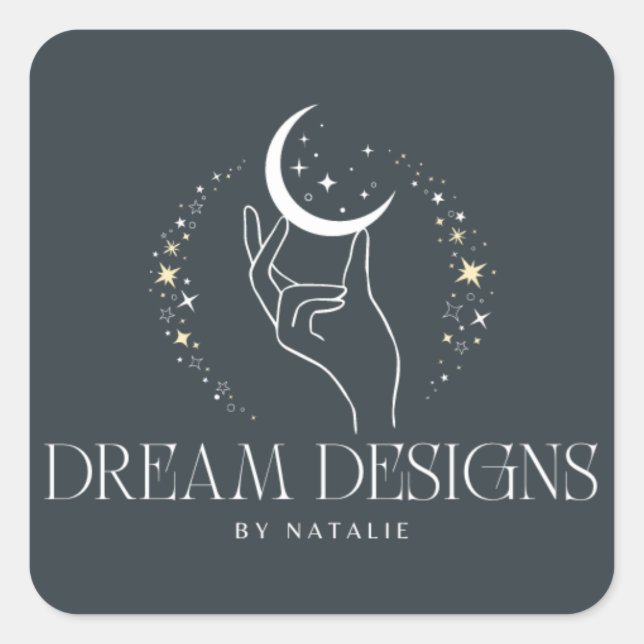 Square Round corner sticker logo (Front)