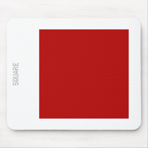 Square _ Ruby and White Mouse Pad