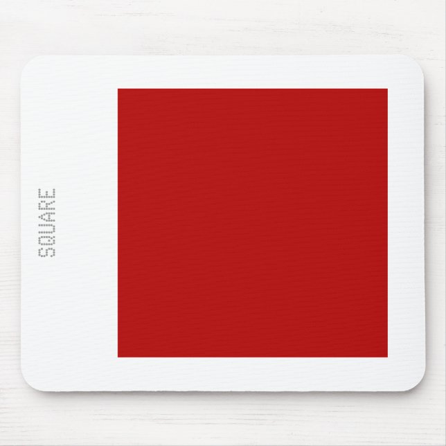 Square - Ruby and White Mouse Pad (Front)
