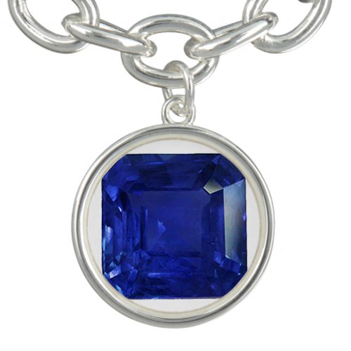 Square Sapphire Gemstone Blue Bracelet
