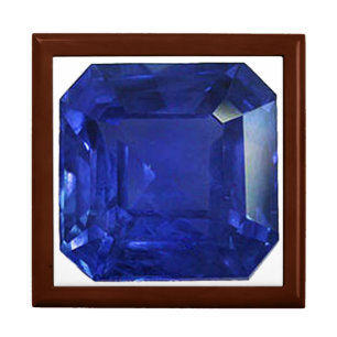 Square Sapphire Gemstone Blue Gift Box