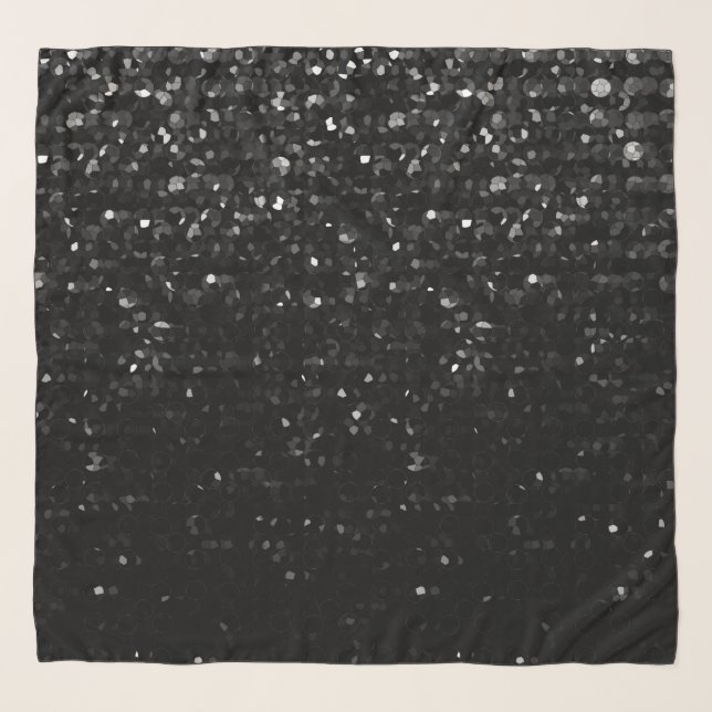 Square Scarf Black Crystal Bling Strass (Front)