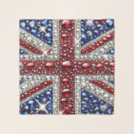 Square Scarf with British Colors<br><div class="desc">Add a touch of elegance to your wardrobe with our exclusive square scarf featuring British colors in a modern precious stones glittering design. This sophisticated scarf combines the iconic British flag colors with a dazzling, precious stones-inspired glittering pattern, offering a vibrant and eye-catching accessory. Perfect for adding a pop of...</div>