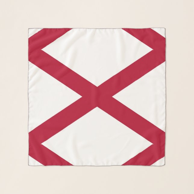 Square Scarf with flag of Alabama State, USA (Front)