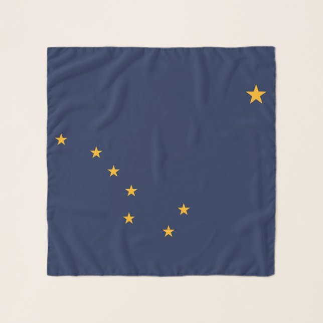 Square Scarf with flag of Alaska State, USA (Front)