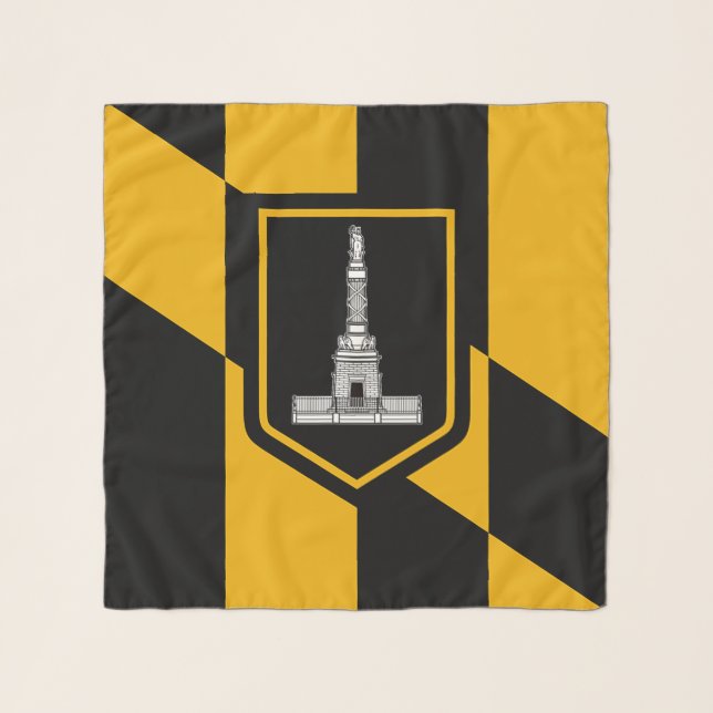 Square Scarf with flag of Baltimore City, USA (Front)