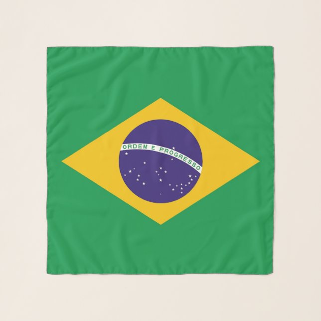 Square Scarf with flag of Brazil (Front)
