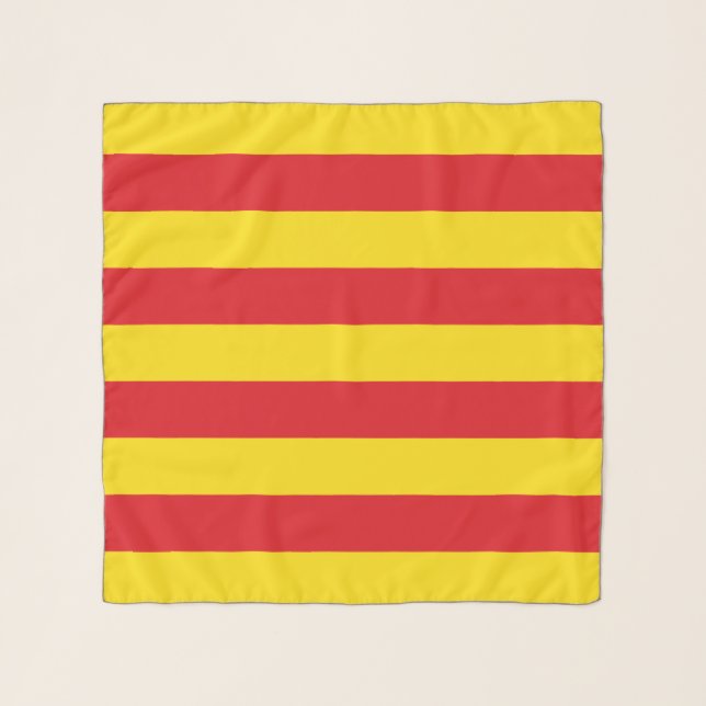 Square Scarf with flag of Catalonia (Front)