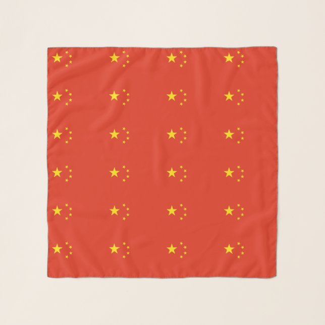 Square Scarf with flag of China (Front)