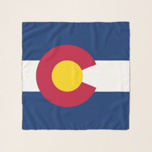 Square Scarf with flag of Colorado State, USA