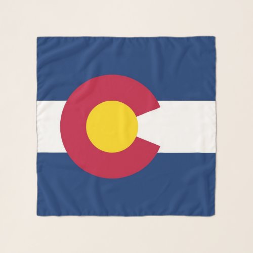 Square Scarf with flag of Colorado State USA