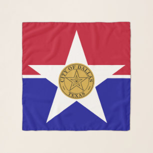 Square Scarf with flag of Dallas City, USA