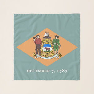 Square Scarf with flag of Delaware State, USA